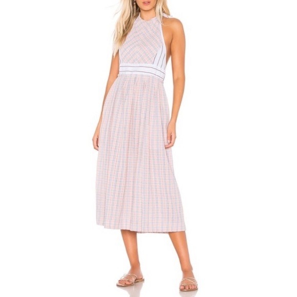 Free People Dresses & Skirts - NWOT Free People Color Theory Midi Apron Dress